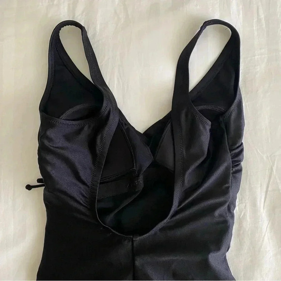 Gottex Golden Touch Surplice Tank Swimsuit Black Size 10 - Picture 4 of 14